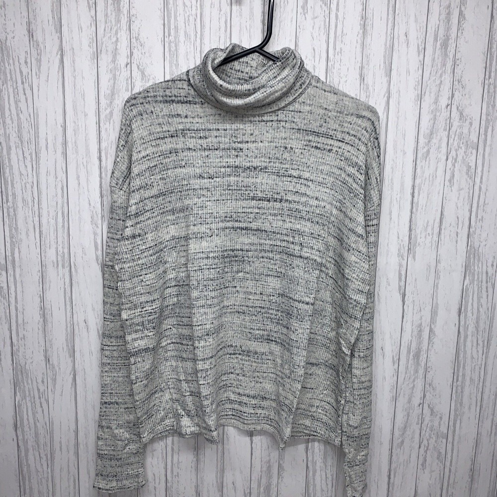 Womens Size M Project Social T Poppy Turtleneck Light Grey NWT